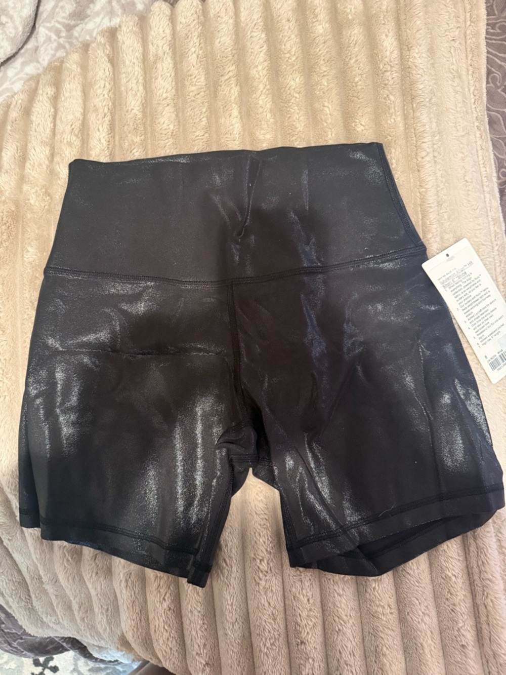 lululemon athletica Shimmer High-Rise Athletic Bike Shorts - Black